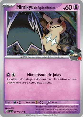 Mimikyu da Equipe Rocket 097/217