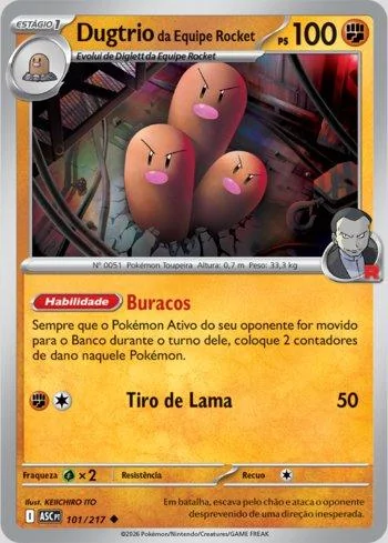 Dugtrio da Equipe Rocket 101/217