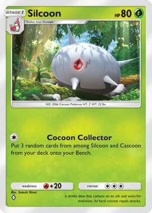 Silcoon 002/233, carta de Mestre dos Céus (Pokémon TCG Pocket)