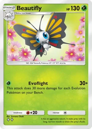 Beautifly 003/233, carta de Mestre dos Céus (Pokémon TCG Pocket)