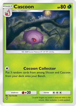 Cascoon 004/233, carta de Mestre dos Céus (Pokémon TCG Pocket)