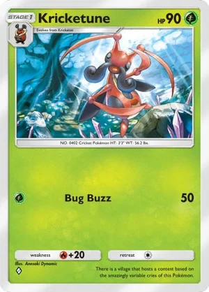 Kricketune 009/233, carta de Mestre dos Céus (Pokémon TCG Pocket)