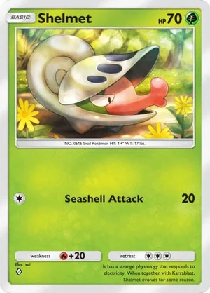 Shelmet 013/233, carta de Mestre dos Céus (Pokémon TCG Pocket)