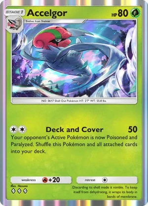 Accelgor 014/233, carta de Mestre dos Céus (Pokémon TCG Pocket)