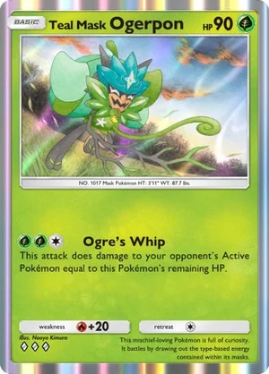Teal Mask Ogerpon 019/233, carta de Mestre dos Céus (Pokémon TCG Pocket)