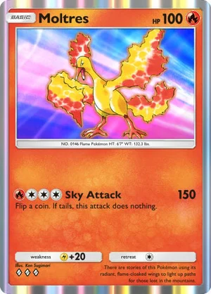 Moltres 023/233, carta de Mestre dos Céus (Pokémon TCG Pocket)