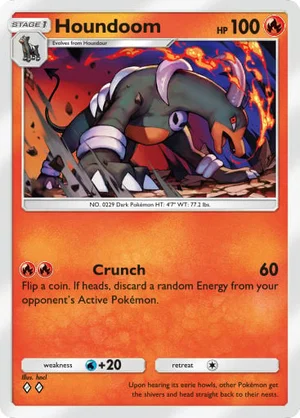 Houndoom 028/233, carta de Mestre dos Céus (Pokémon TCG Pocket)