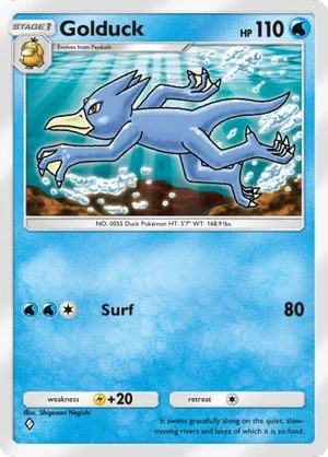 Golduck 031/233, carta de Mestre dos Céus (Pokémon TCG Pocket)