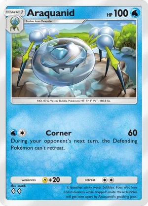 Araquanid 047/233, carta de Mestre dos Céus (Pokémon TCG Pocket)
