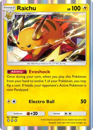 Raichu #050 de Mestre dos Céus