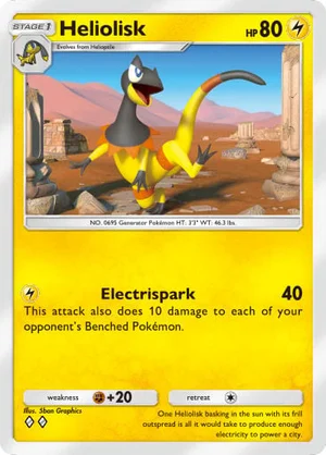 Heliolisk 061/233, carta de Mestre dos Céus (Pokémon TCG Pocket)