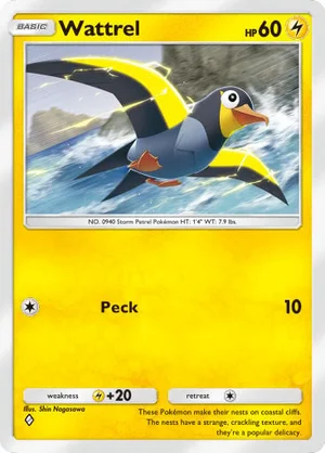 Wattrel 062/233, carta de Mestre dos Céus (Pokémon TCG Pocket)