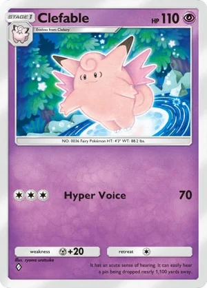 Clefable 065/233, carta de Mestre dos Céus (Pokémon TCG Pocket)