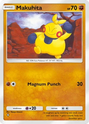Makuhita 079/233, carta de Mestre dos Céus (Pokémon TCG Pocket)