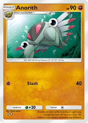 Anorith 081/233, carta de Mestre dos Céus (Pokémon TCG Pocket)