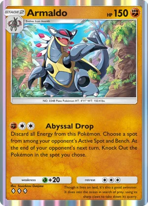 Armaldo 082/233, carta de Mestre dos Céus (Pokémon TCG Pocket)