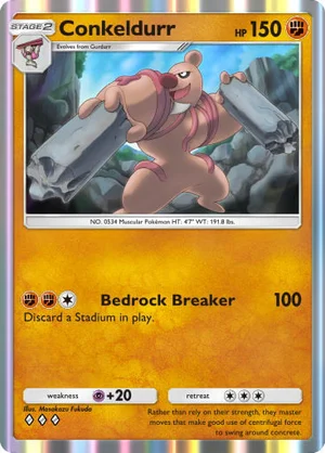 Conkeldurr 089/233, carta de Mestre dos Céus (Pokémon TCG Pocket)