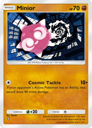 Minior 090/233, carta de Mestre dos Céus (Pokémon TCG Pocket)