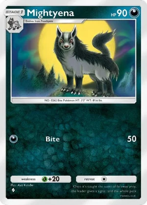 Mightyena 094/233, carta de Mestre dos Céus (Pokémon TCG Pocket)