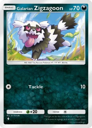 Galarian Zigzagoon 095/233, carta de Mestre dos Céus (Pokémon TCG Pocket)
