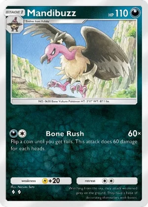 Mandibuzz 102/233, carta de Mestre dos Céus (Pokémon TCG Pocket)