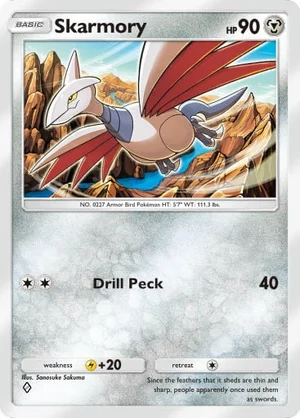 Skarmory 104/233, carta de Mestre dos Céus (Pokémon TCG Pocket)