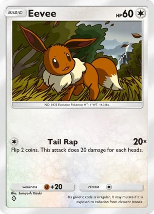 Eevee 131/233, carta de Mestre dos Céus (Pokémon TCG Pocket)