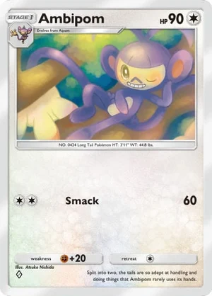 Ambipom 133/233, carta de Mestre dos Céus (Pokémon TCG Pocket)
