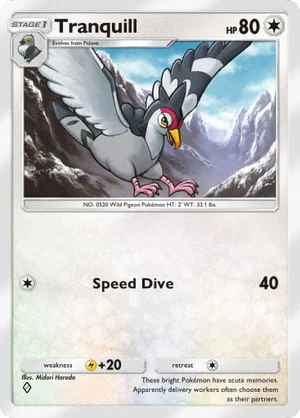 Tranquill 138/233, carta de Mestre dos Céus (Pokémon TCG Pocket)