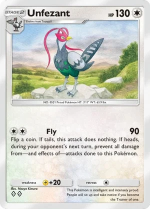 Unfezant 139/233, carta de Mestre dos Céus (Pokémon TCG Pocket)