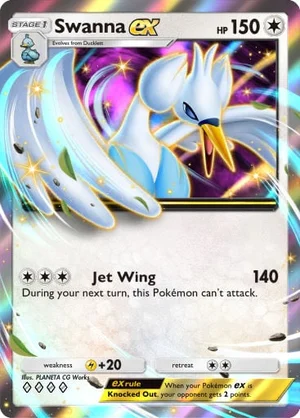 Swanna ex 141/233, carta de Mestre dos Céus (Pokémon TCG Pocket)