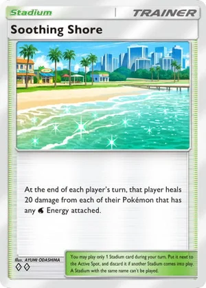 Soothing Shore 154/233, carta de Mestre dos Céus (Pokémon TCG Pocket)