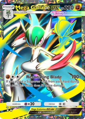 Mega Gallade ex 185/233, carta de Mestre dos Céus (Pokémon TCG Pocket)