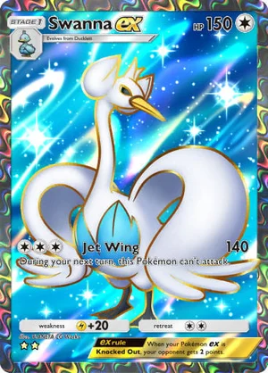 Swanna ex 189/233, carta de Mestre dos Céus (Pokémon TCG Pocket)