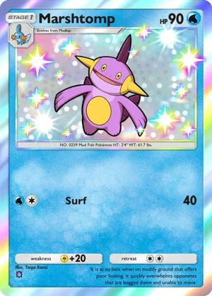 Marshtomp 206/233, carta de Mestre dos Céus (Pokémon TCG Pocket)