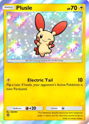 Plusle 209/233, carta de Mestre dos Céus (Pokémon TCG Pocket)