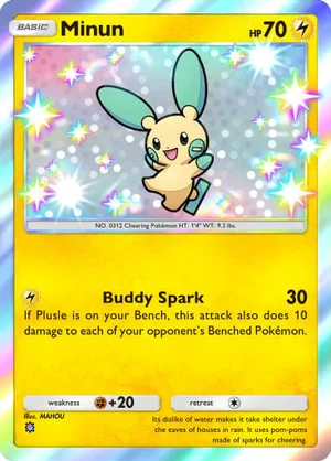 Minun 210/233, carta de Mestre dos Céus (Pokémon TCG Pocket)