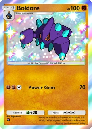 Boldore 214/233, carta de Mestre dos Céus (Pokémon TCG Pocket)