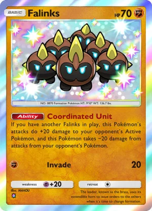 Falinks 215/233, carta de Mestre dos Céus (Pokémon TCG Pocket)