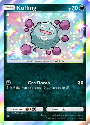 Koffing 216/233, carta de Mestre dos Céus (Pokémon TCG Pocket)