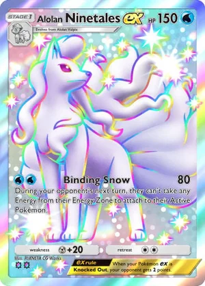 Alolan Ninetales ex 225/233, carta de Mestre dos Céus (Pokémon TCG Pocket)