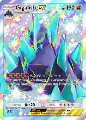 Gigalith ex 229/233, carta de Mestre dos Céus (Pokémon TCG Pocket)