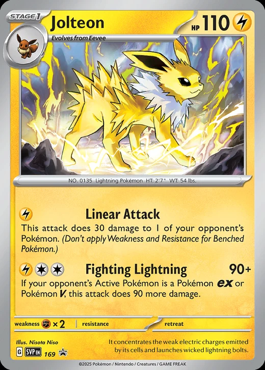 Carta original Promo SVP 169 de Jolteon