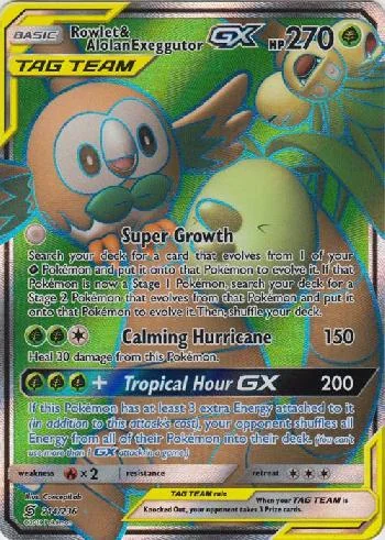 Rowlet e Alolan-Exeggutor-GX 214/236