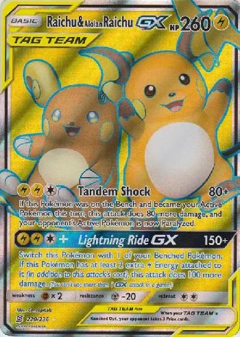 Raichu e Alolan Raichu-GX 220/236