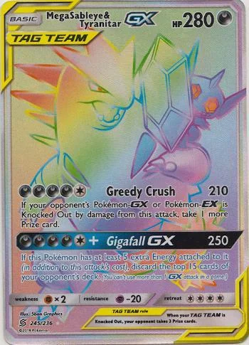 Mega Sableye e Tyranitar-GX 245/236