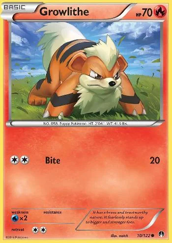 Growlithe 10/122