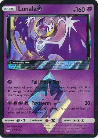 Lunala Prism Star 62/156