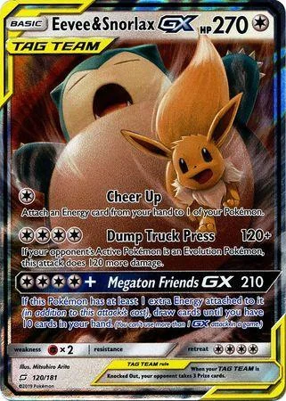 Eevee e Snorlax-GX 120/181