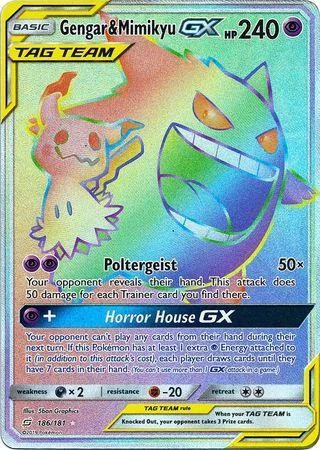 Gengar e Mimikyu-GX 186/181